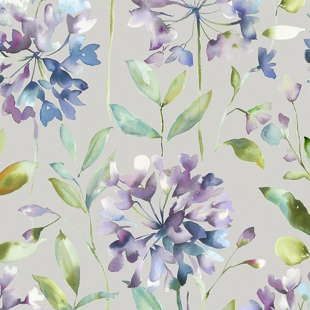Clovelly Printed Cotton Made to Measure Roman Blinds Violet