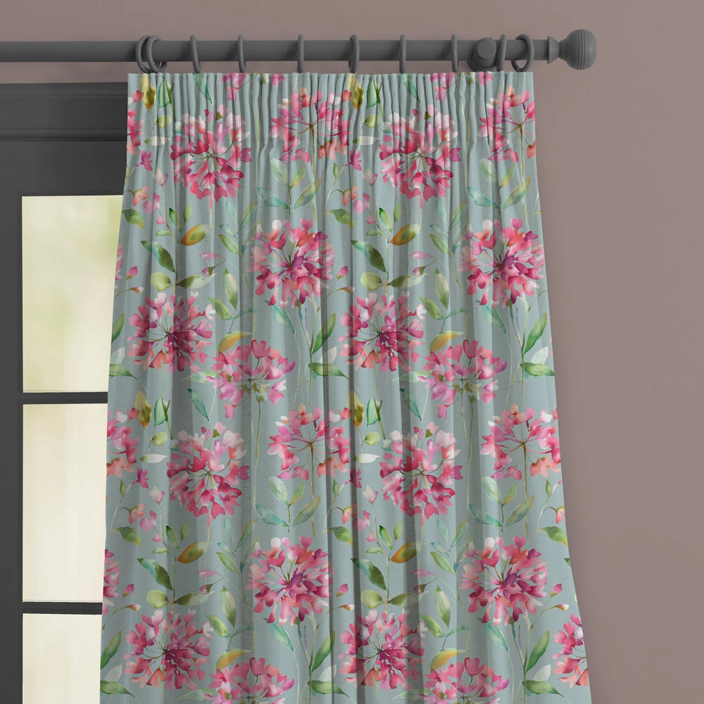 Clovelly Printed Made to Measure Curtains Slate