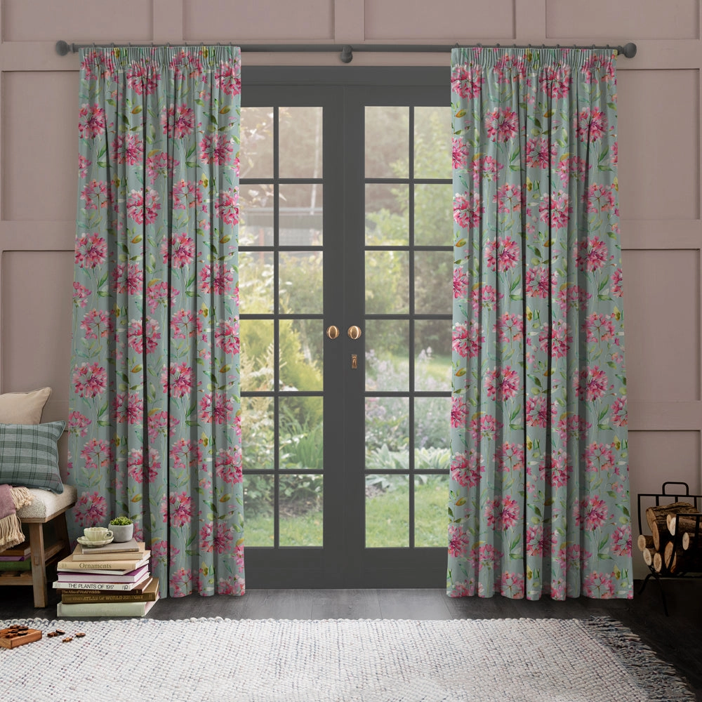 Clovelly Printed Made to Measure Curtains Slate