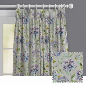 Clovelly Printed Made to Measure Curtains Violetbedding sets ,throw blankets 
