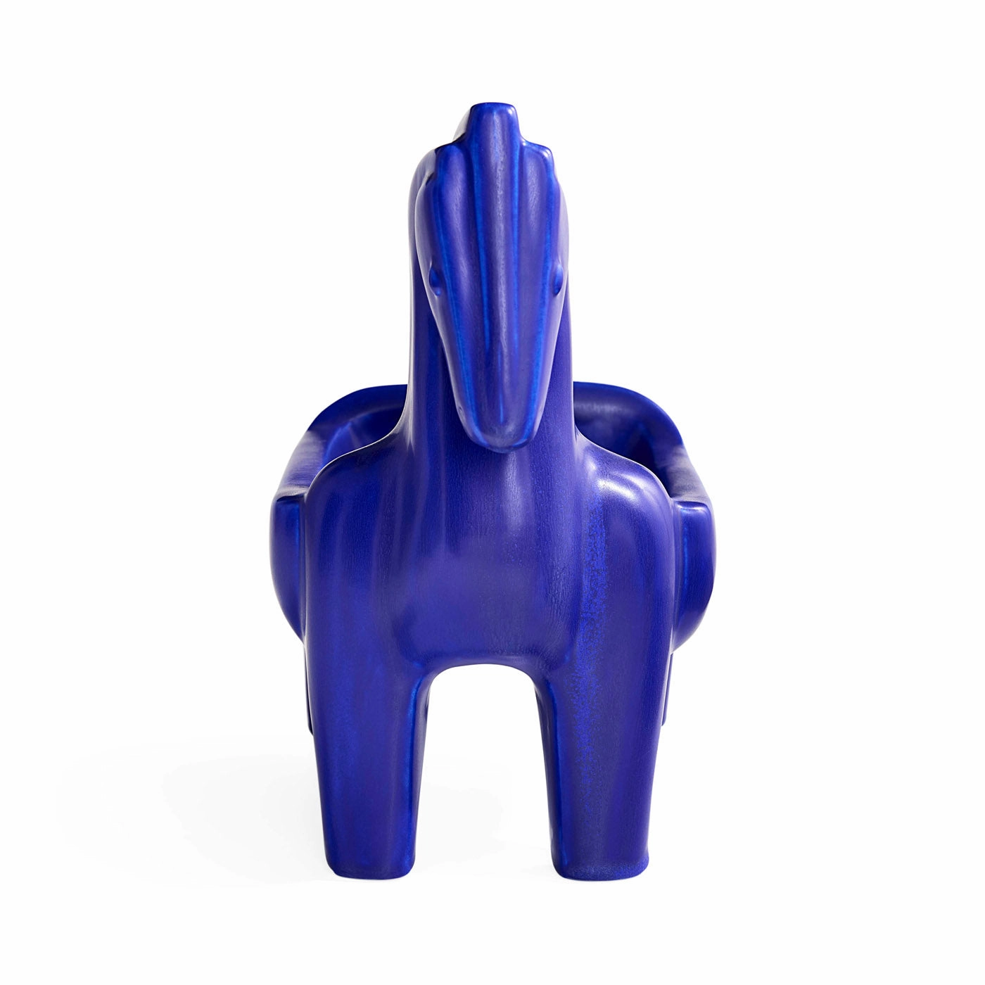 Cobalt Horse Bowl