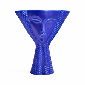 Cobalt Lady Vasehandmade ceramic dinnerware set