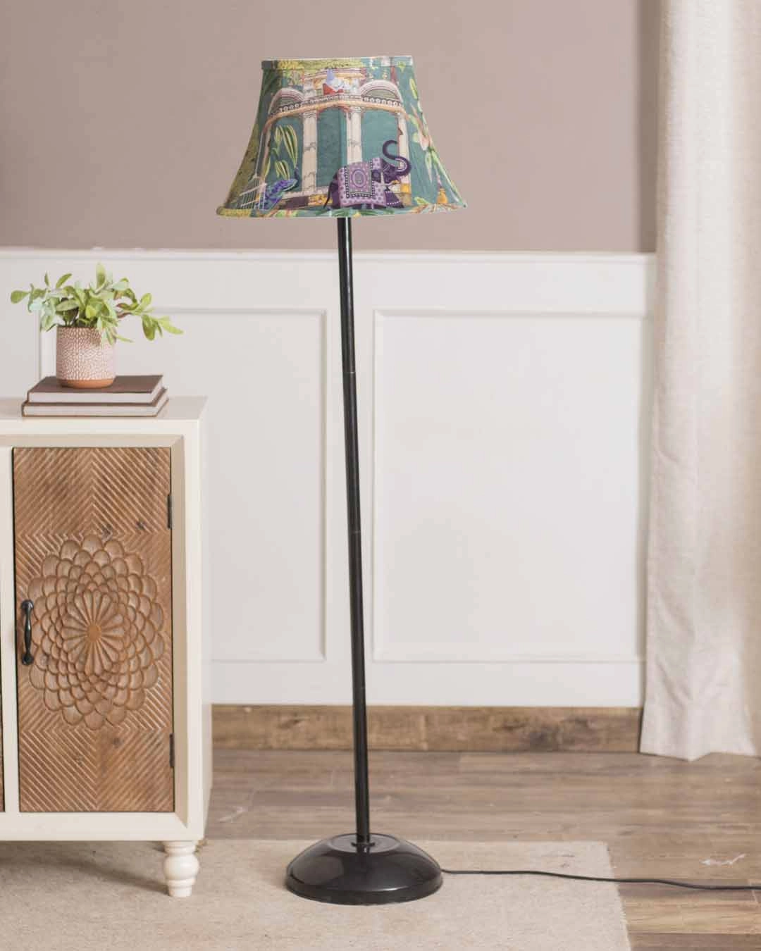 Coconut Tree Printed cotton Empire Lamp Shade - Large