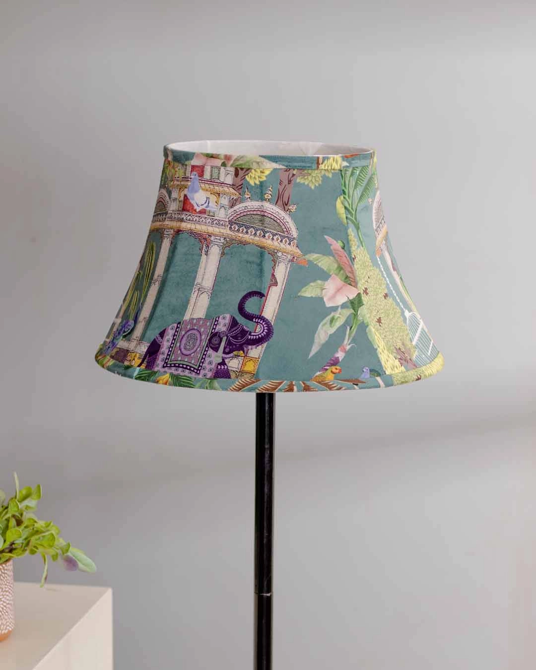 Coconut Tree Printed cotton Empire Lamp Shade - Large