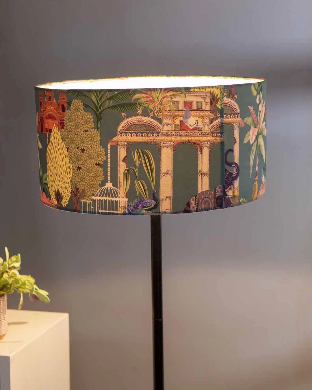 Coconut Tree Printed Round Lamp Shade