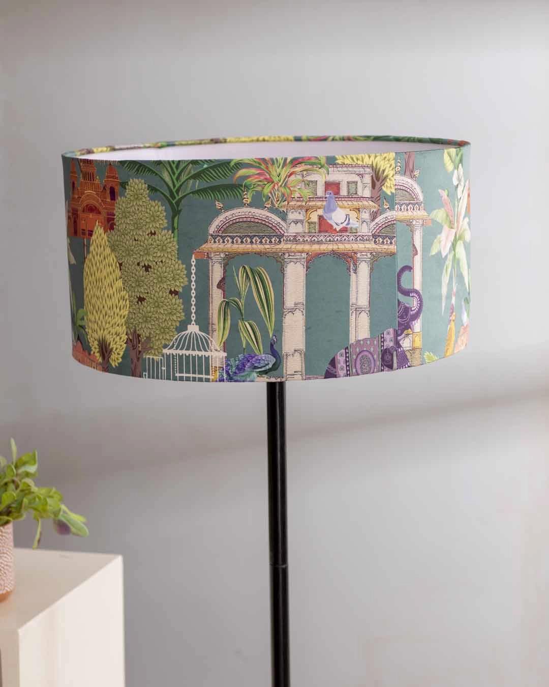 Coconut Tree Printed Round Lamp Shade