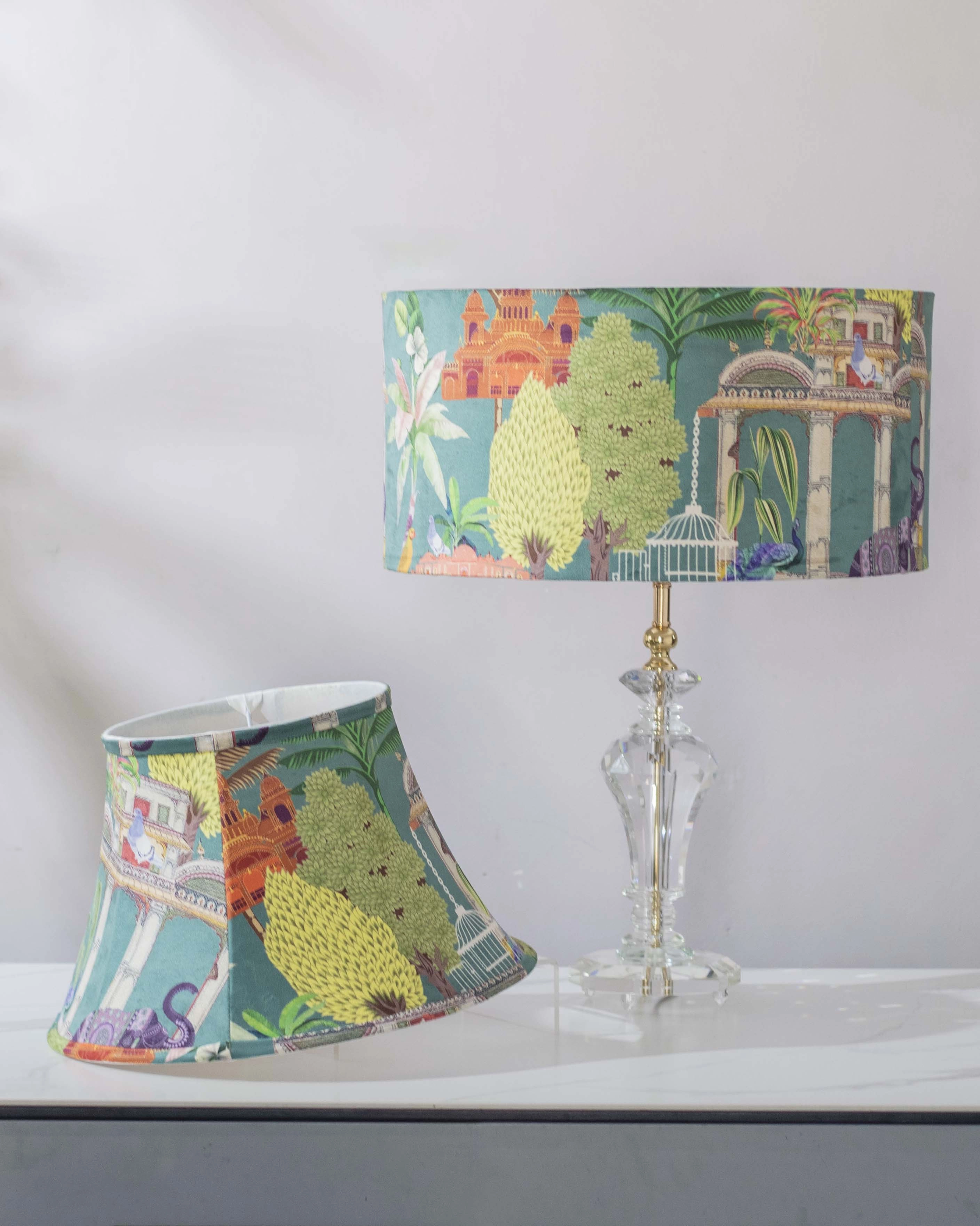 Coconut Tree Printed Round Lamp Shade