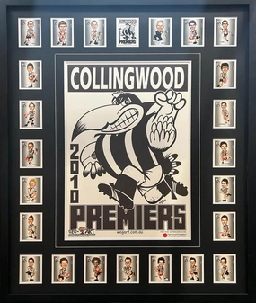 COLLINGWOOD 2010 PREMIERS WEG ART FRAMEDhandmade souvenirs