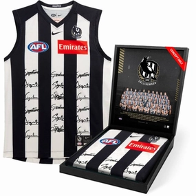 Collingwood Football Club 2025 Squad Signed Guernseyhandmade souvenirs