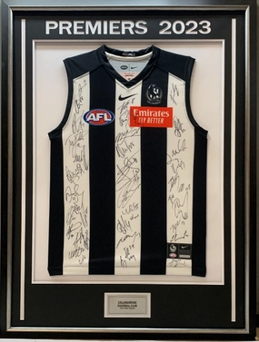 COLLINGWOOD MAGPIES OFFICIAL 2023 TEAM SIGNED JERSEYhandmade souvenirs