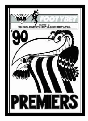 COLLINGWOOD MAGPIES OFFICIAL WEG 1990 FRAMED POSTERhandmade souvenirs