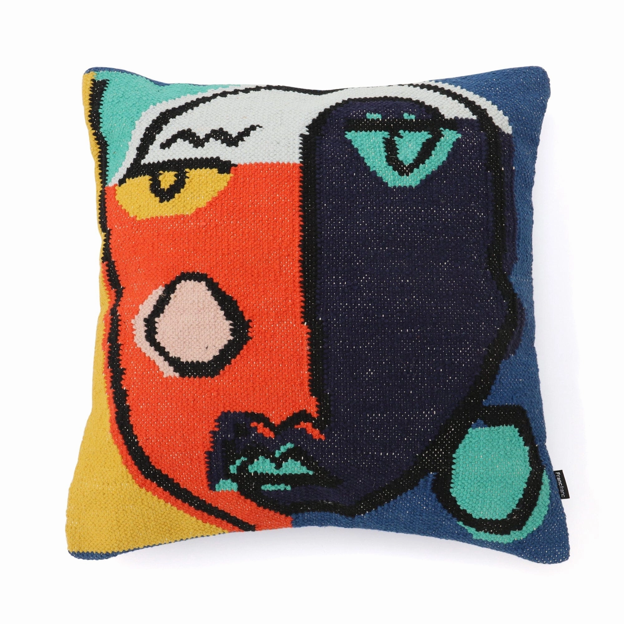 Colorful Face Cushion Cover 450 X 450 Multibedding sets ,throw blankets 
