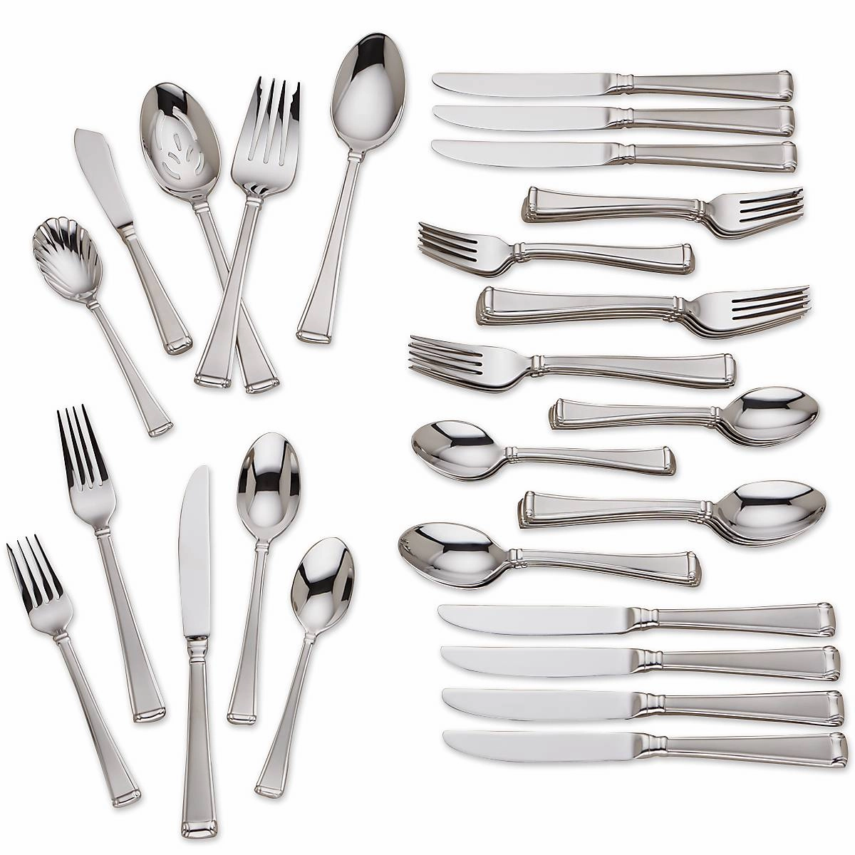 Column Frosted 45 Piece Flatware Seteco-friendly bamboo fiber tableware set 