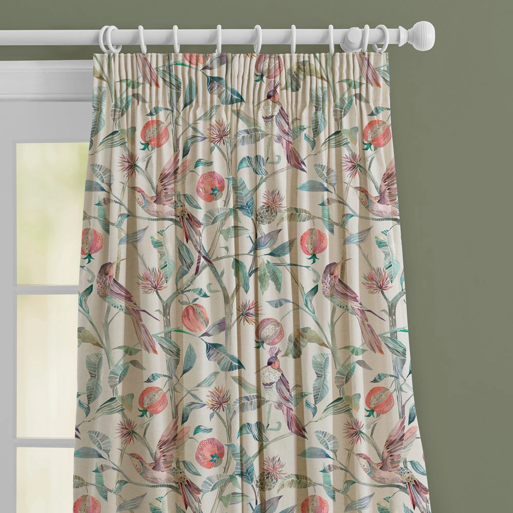 Colyford Fiona Printed Made to Measure Curtains Loganberry