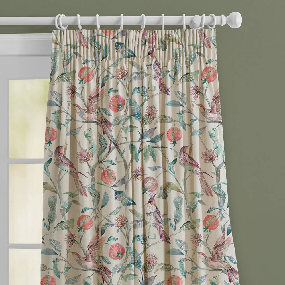 Colyford Fiona Printed Made to Measure Curtains Loganberry