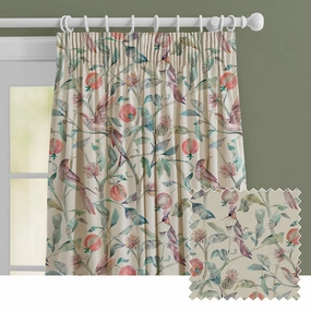 Colyford Fiona Printed Made to Measure Curtains Loganberrybedding sets ,throw blankets 