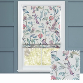 Colyford Printed Cotton Made to Measure Roman Blinds Loganberrybedding sets ,throw blankets 