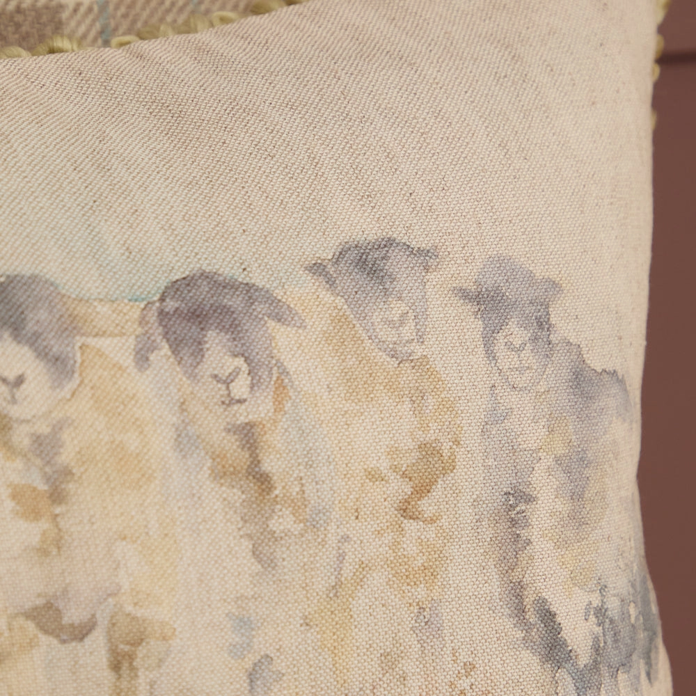 Come By Printed Cushion Cream
