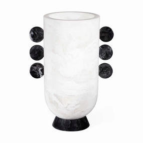 Como Black & White Disc Urnnordic minimalist vase