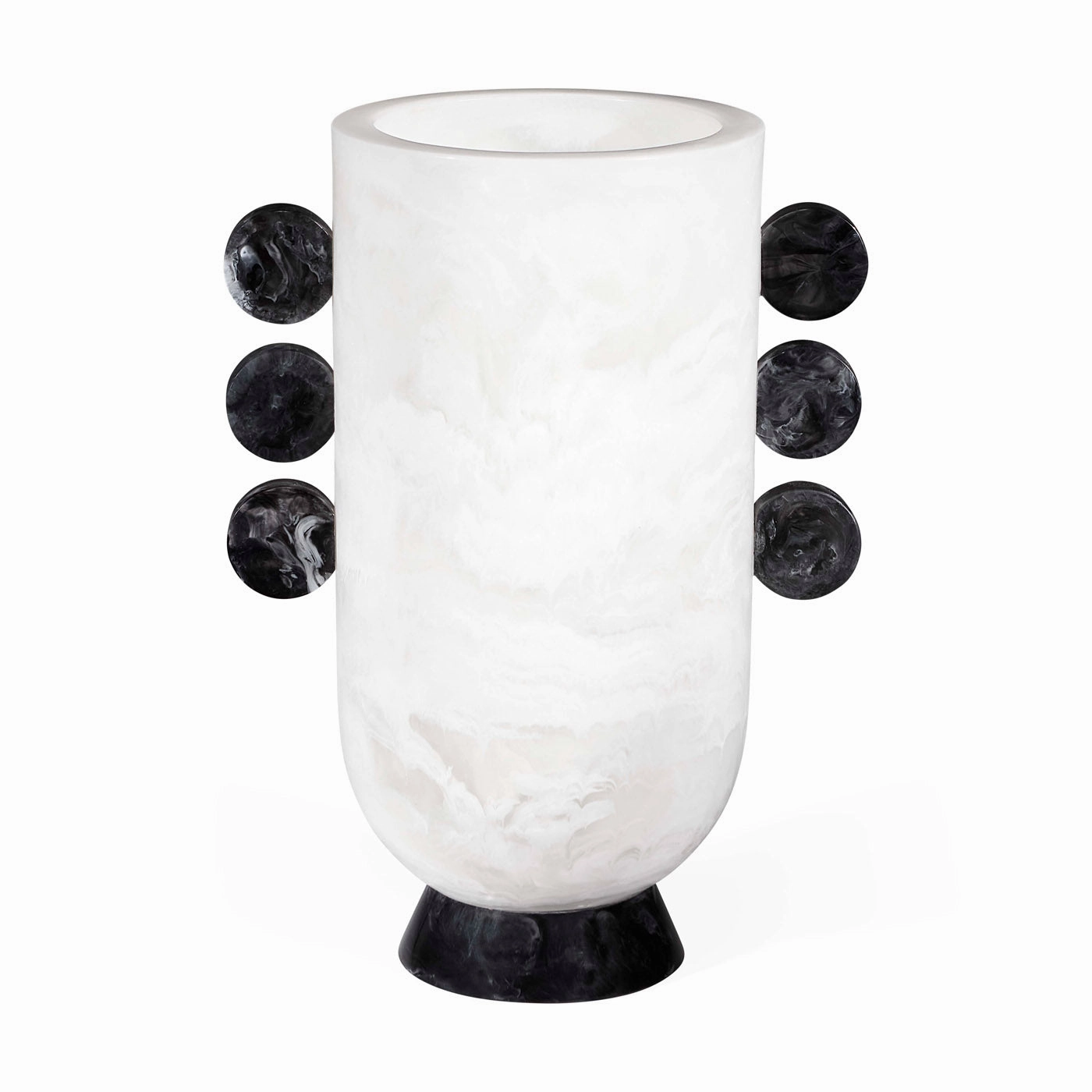Como Black & White Disc Urnnordic minimalist vase