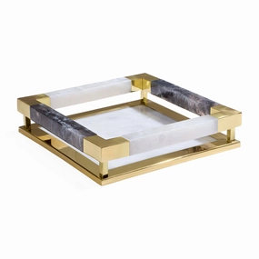 Como Black & White Square Traymultipurpose serving tray