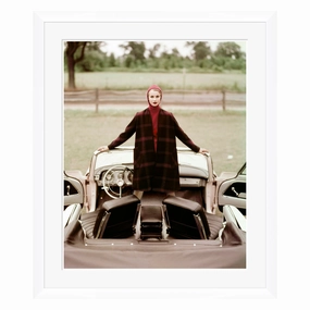 Conde Nast Collection, Model Standing in 1959 Chrysler Convertiblenordic style wall decor