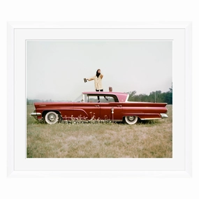 Conde Nast Collection, Model Standing on 1958 Continental Mark IVnordic style wall decor