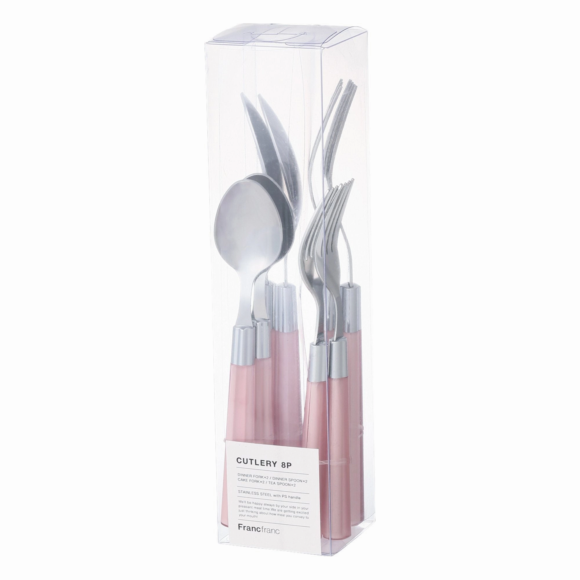 Connie Cutlery 8P Layered Pink