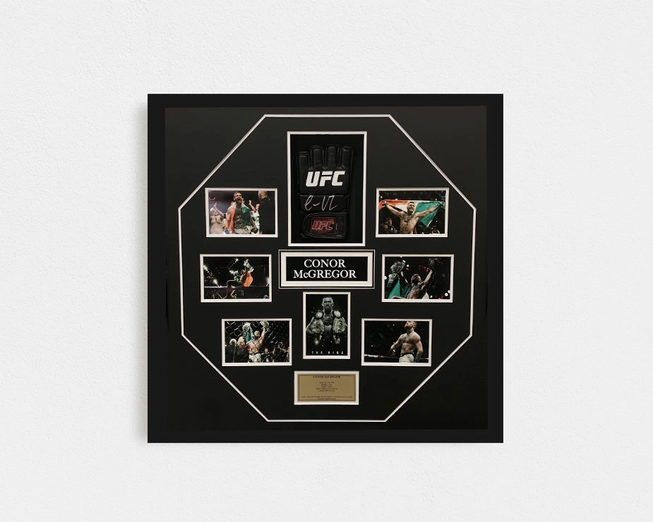 Conor McGregor Hand Signed Glove Framed Collagehandmade souvenirs