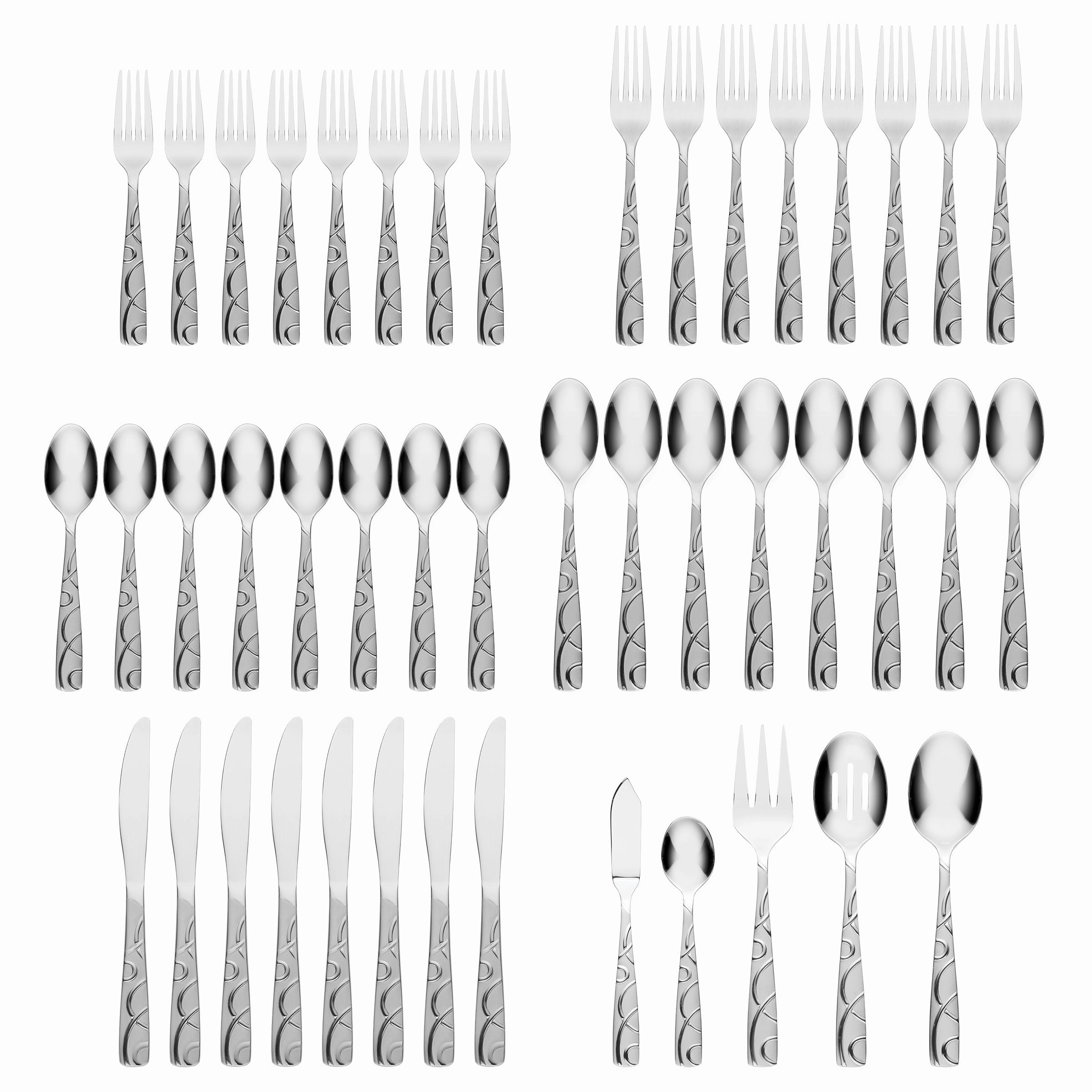 Conquest Sand 45 Piece Flatware Set with Caddy