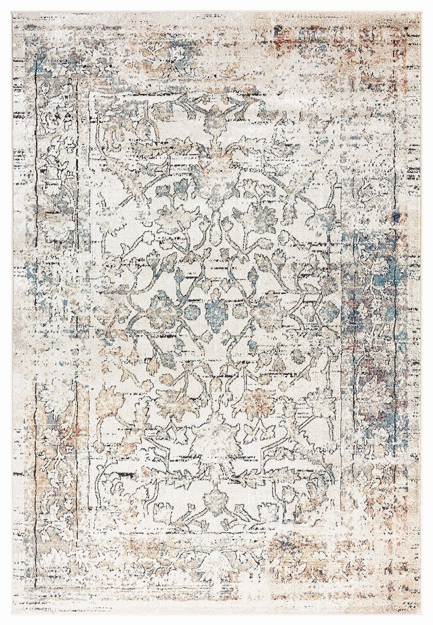 Constance Beige And Blue Distressed Floral Rugmodern color block patchwork rug