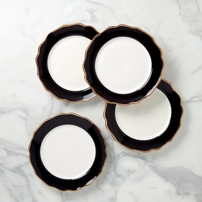 Contempo Luxe Black Dinner Plates - Set of 4halloween party decor ,outdoor halloween decor 
