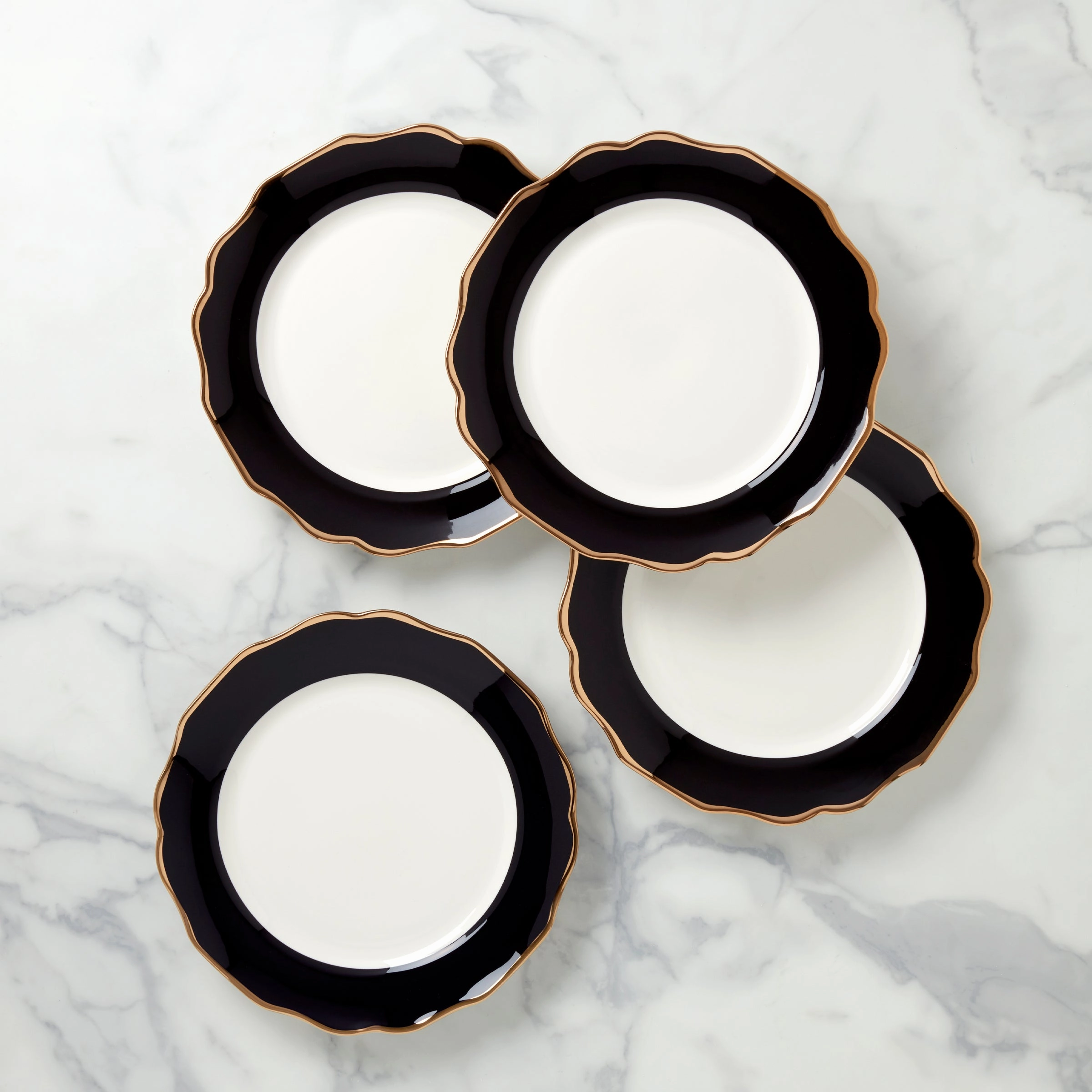 Contempo Luxe Black Dinner Plates - Set of 4halloween party decor ,outdoor halloween decor 