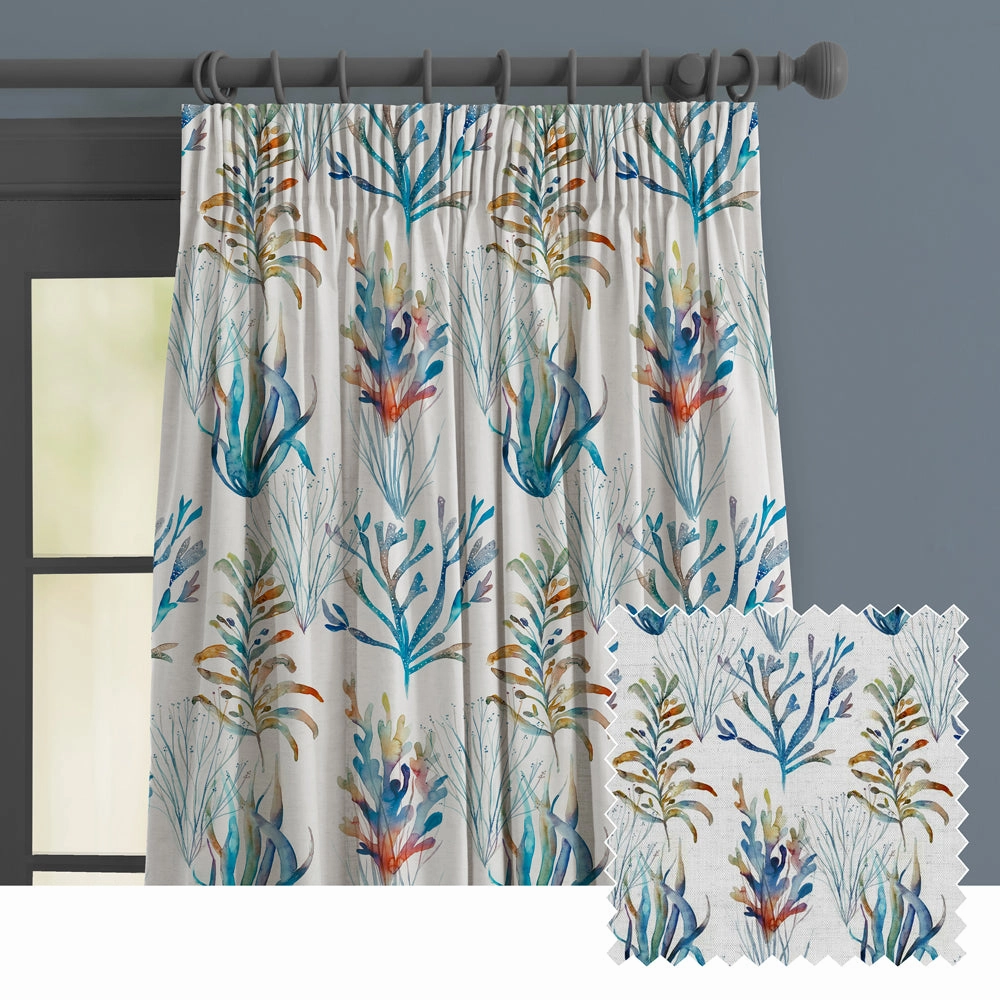 Coral Reef Printed Made to Measure Curtains Cobaltbedding sets ,throw blankets 