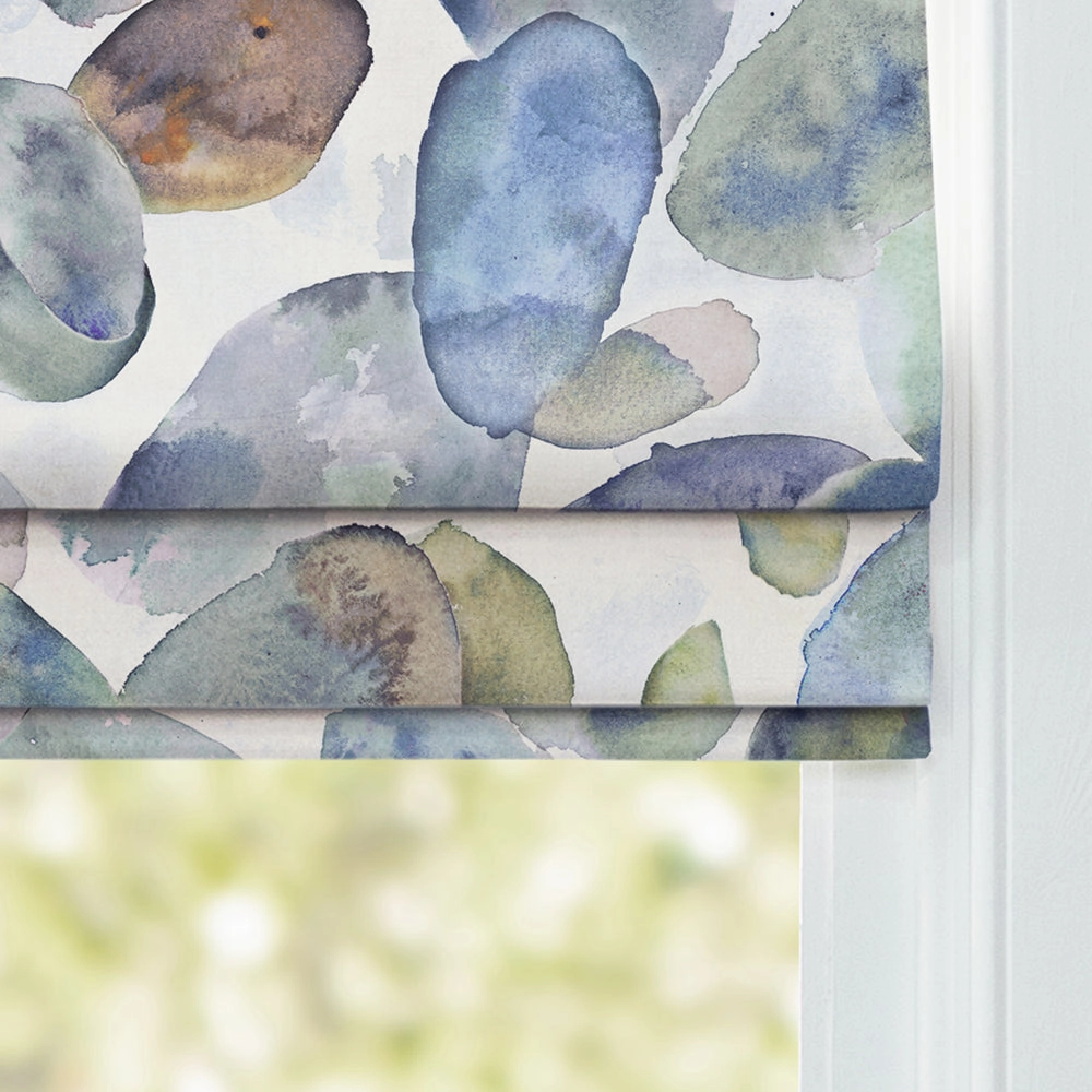 Correa Printed Cotton Made to Measure Roman Blinds Crocus/Cream