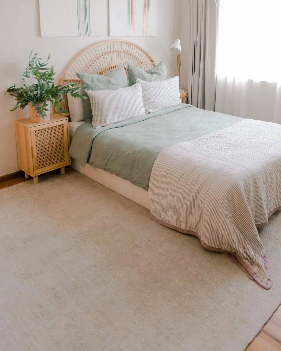 Costa Mint Green Cotton Viscose Rug *NO RETURNS UNLESS FAULTY