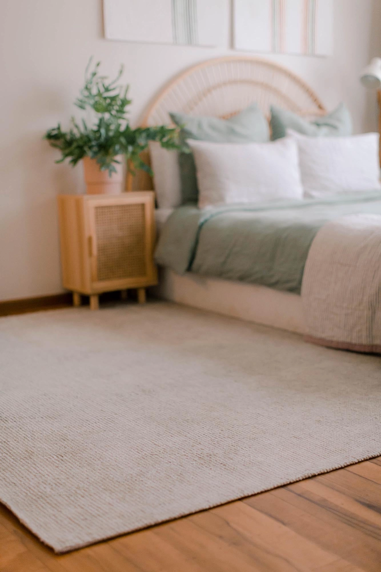 Costa Mint Green Cotton Viscose Rug *NO RETURNS UNLESS FAULTY