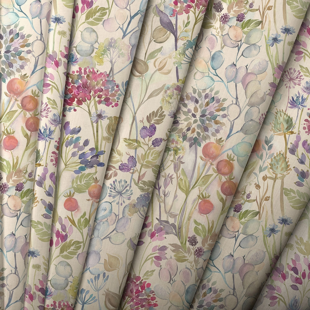 Country Hedgerow Linen Printed Made to Measure Curtains Linen