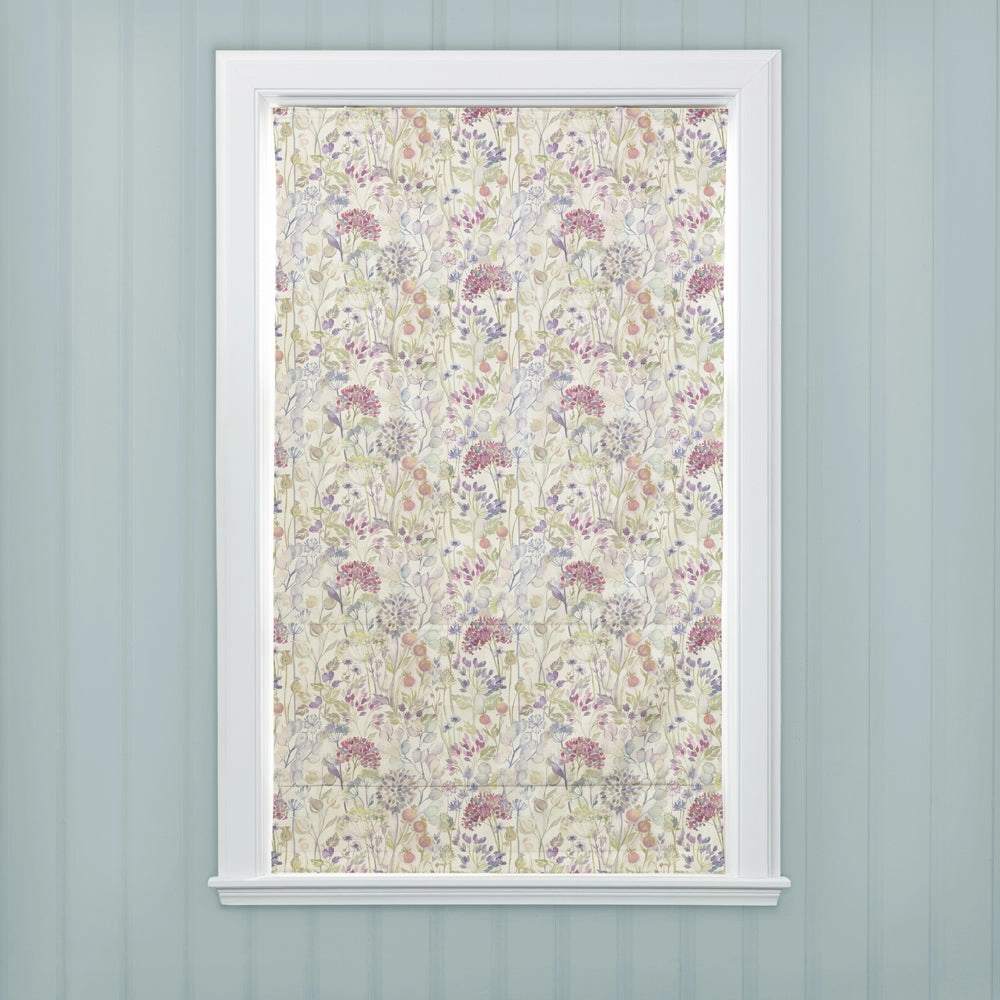 Country Hedgerow Printed Cotton Made to Measure Roman Blinds Mini Classic Cream