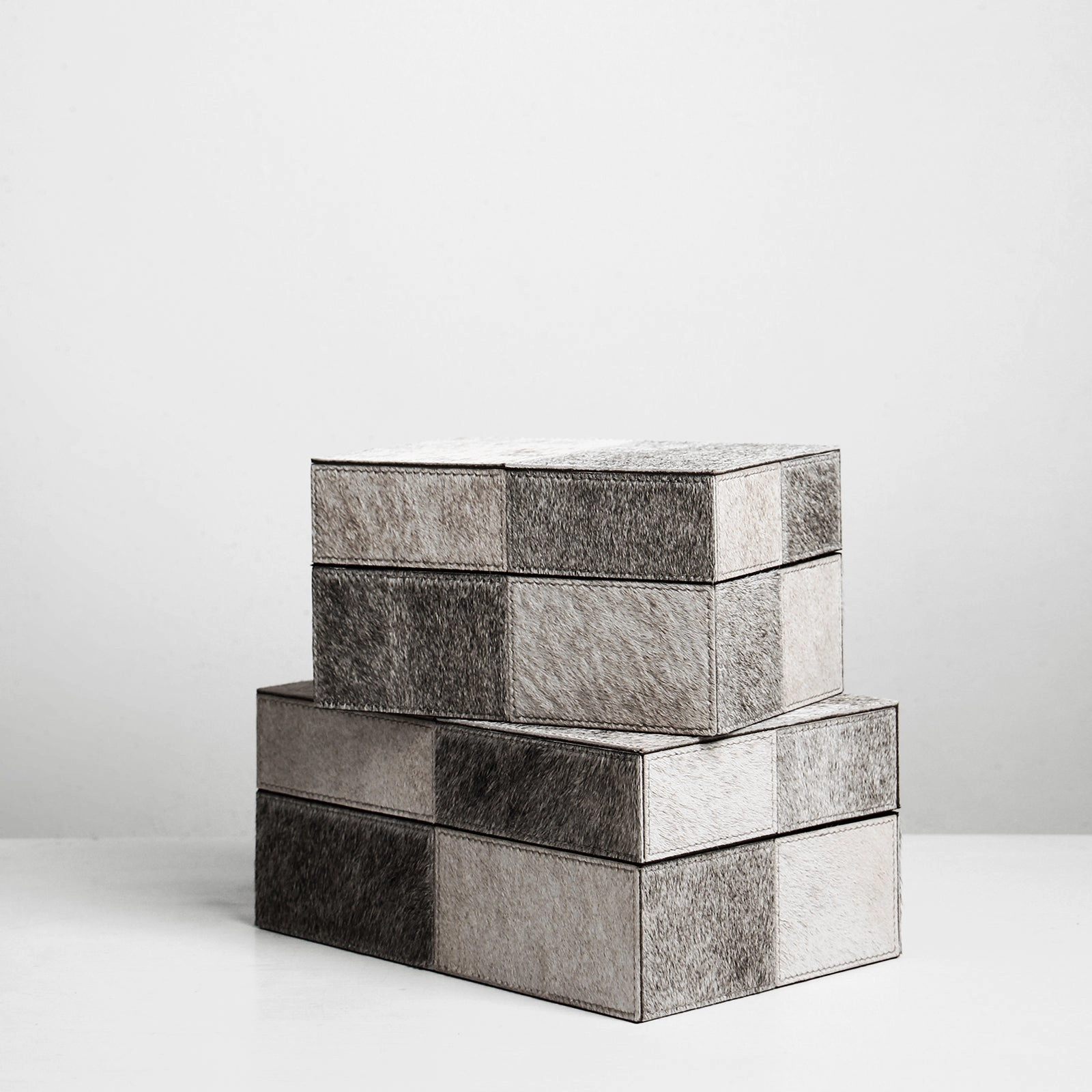 Cowhide Grey Jewellery Boxhome decoration ,modern home decor 