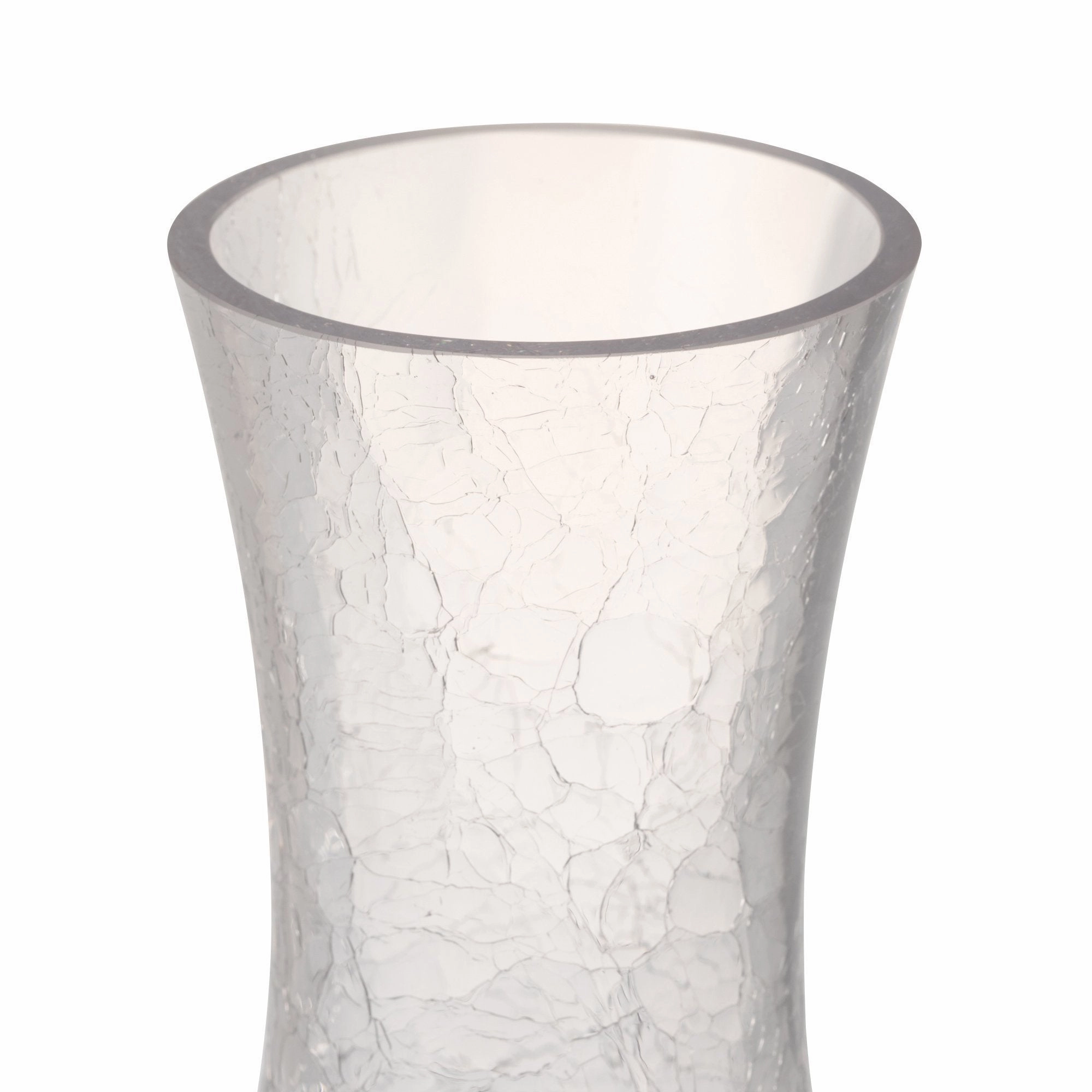 Crackle Flower Vase Large Clear