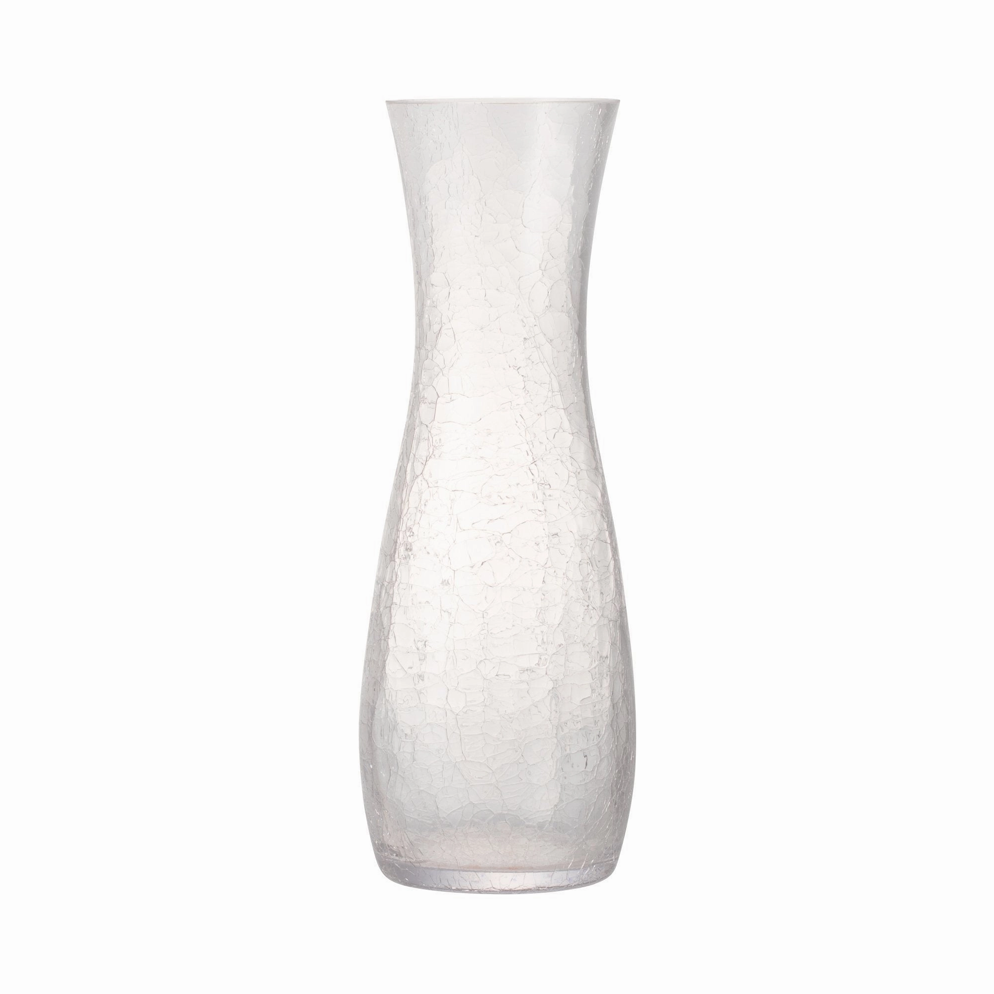 Crackle Flower Vase Large Clear