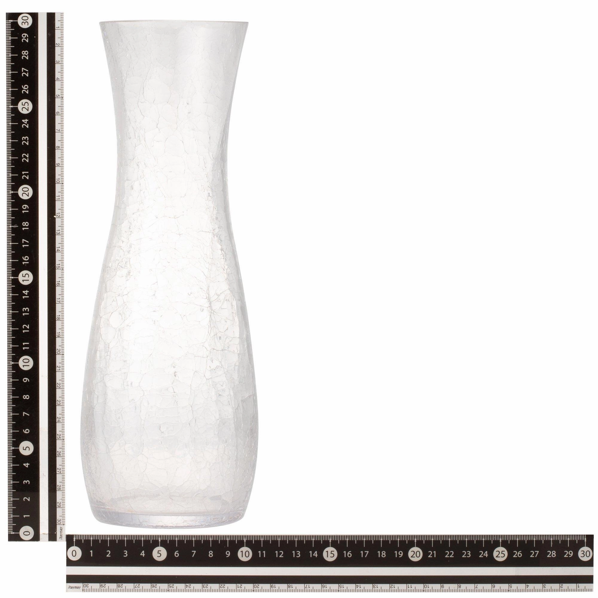 Crackle Flower Vase Large Clear