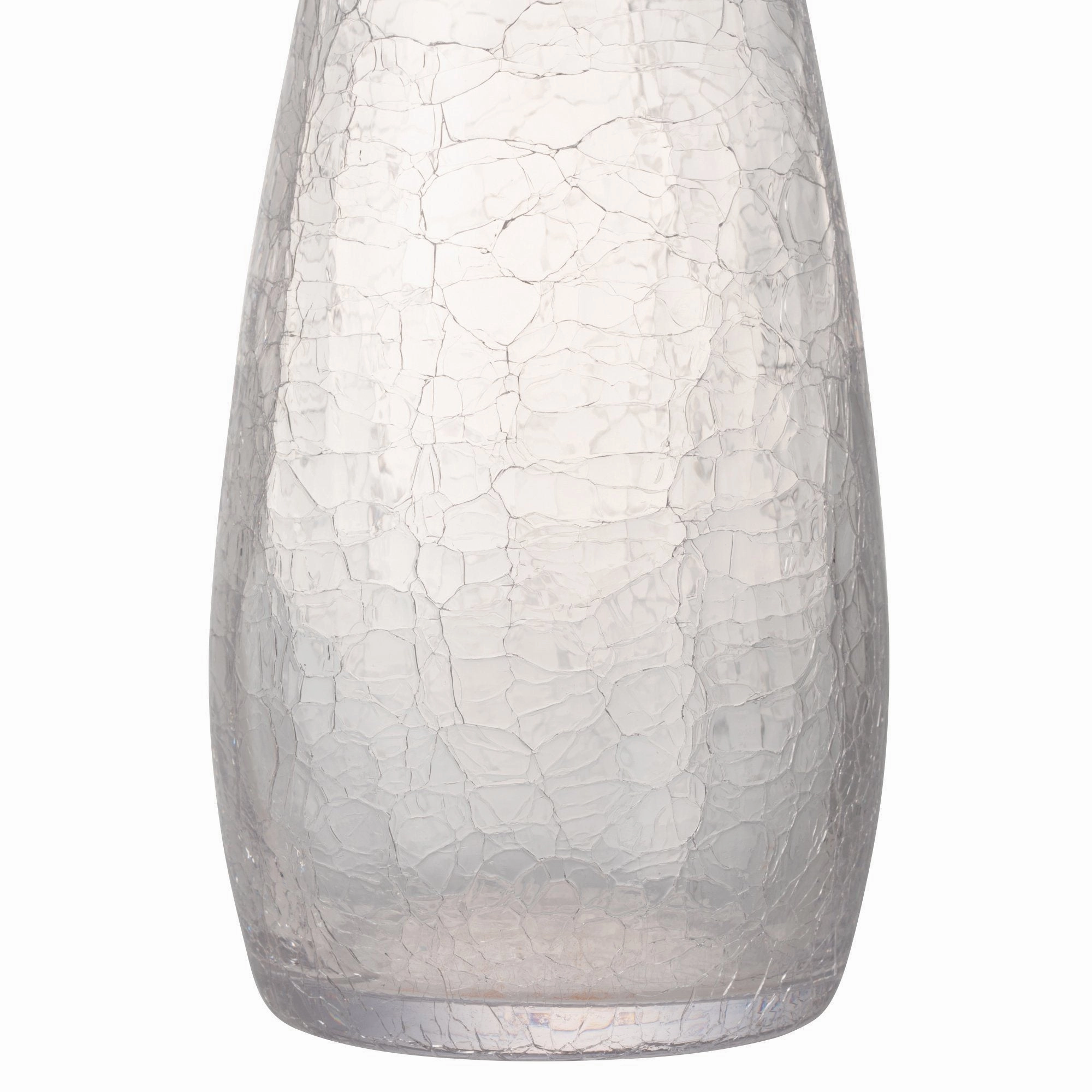 Crackle Flower Vase Large Clear