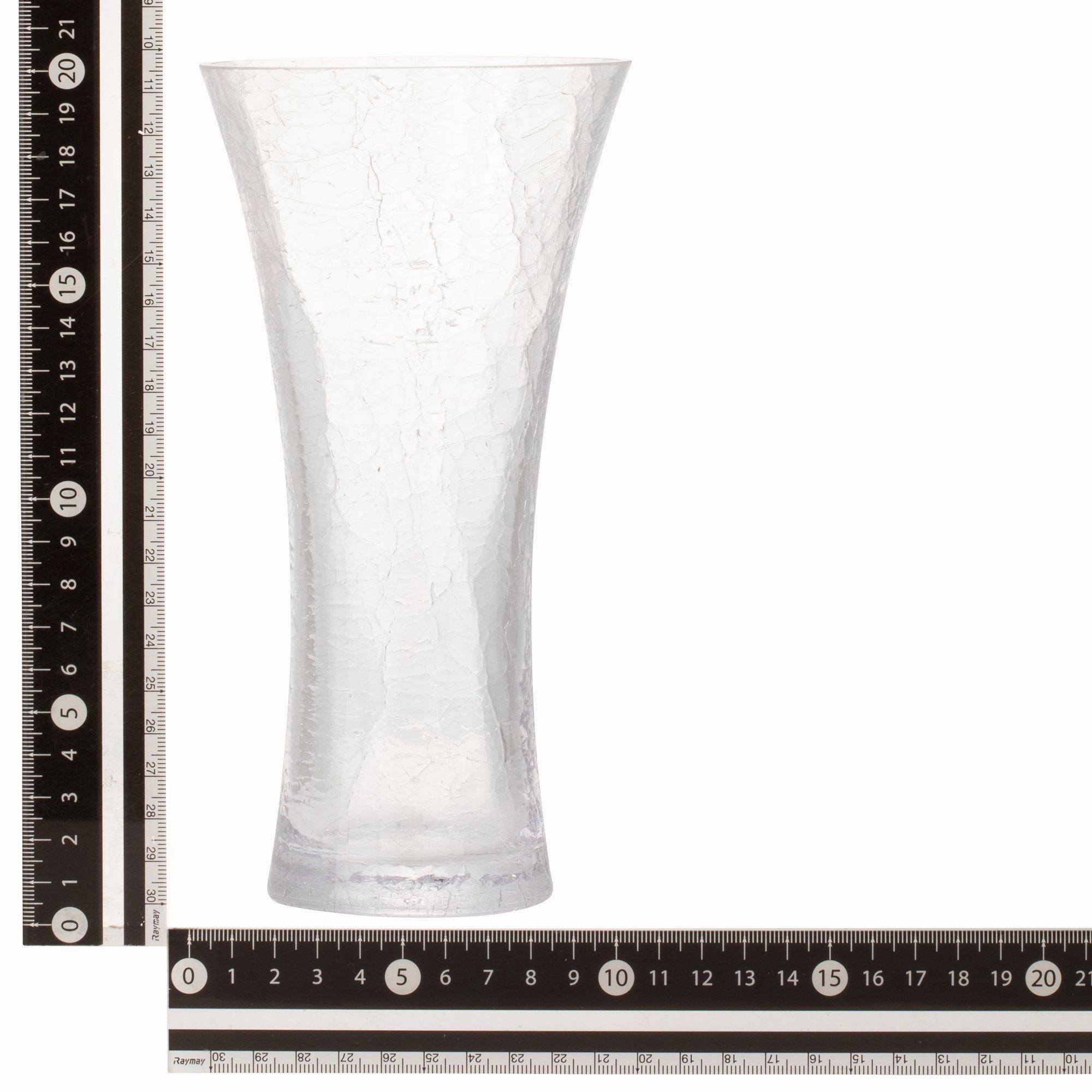 Crackle Flower Vase Medium Clear