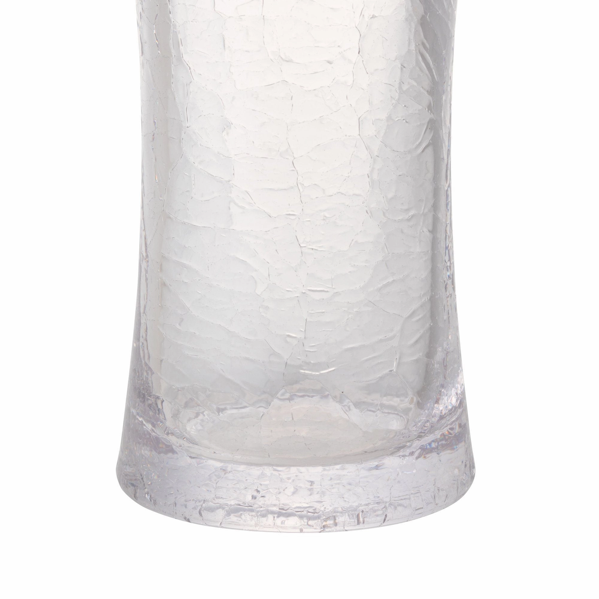 Crackle Flower Vase Medium Clear