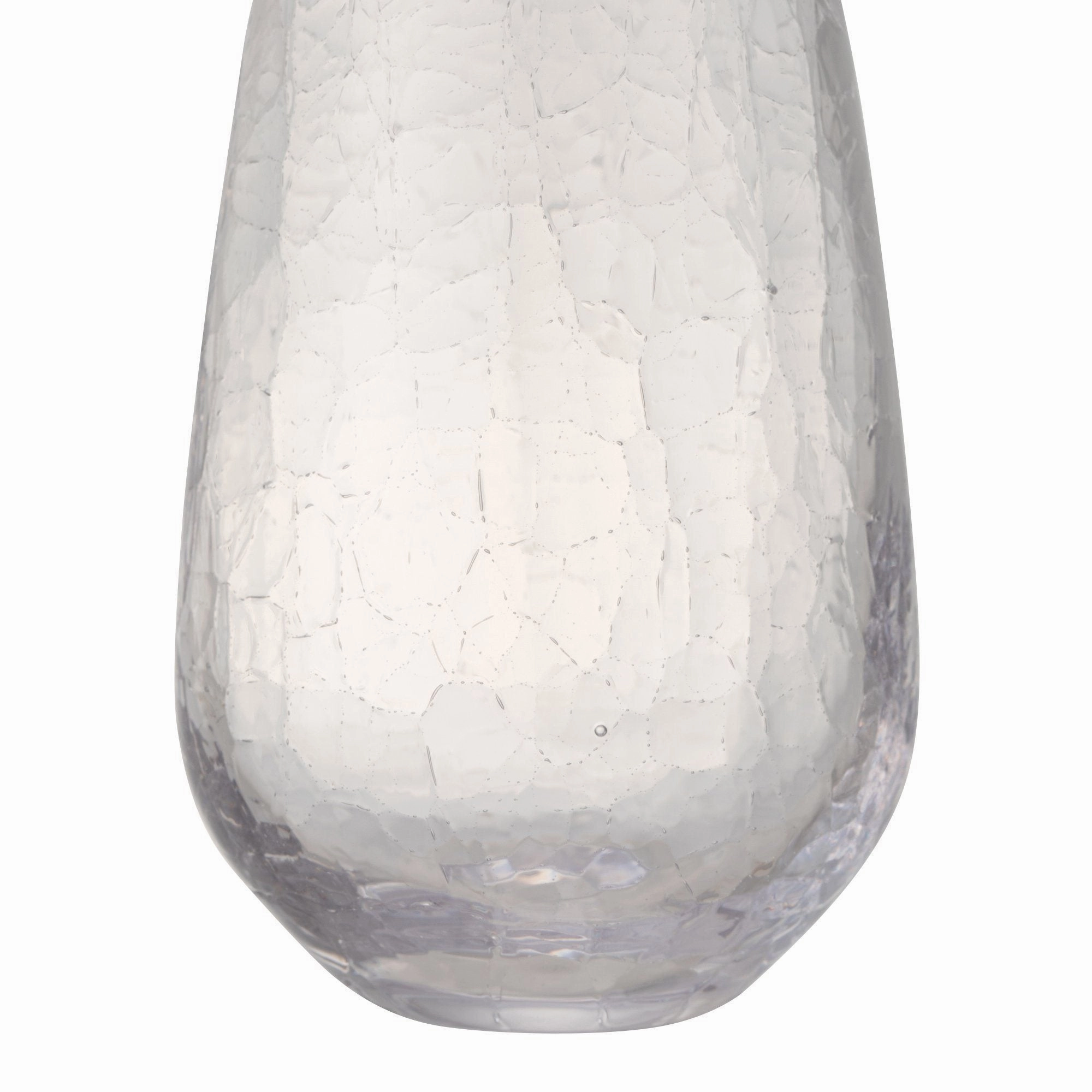 Crackle Flower Vase Small Clear