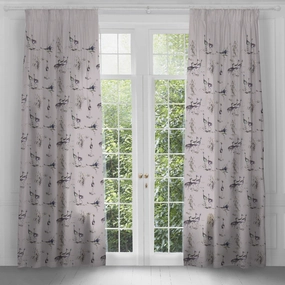 Cranes Printed Pencil Pleat Curtains Ironstonebedding sets ,throw blankets 