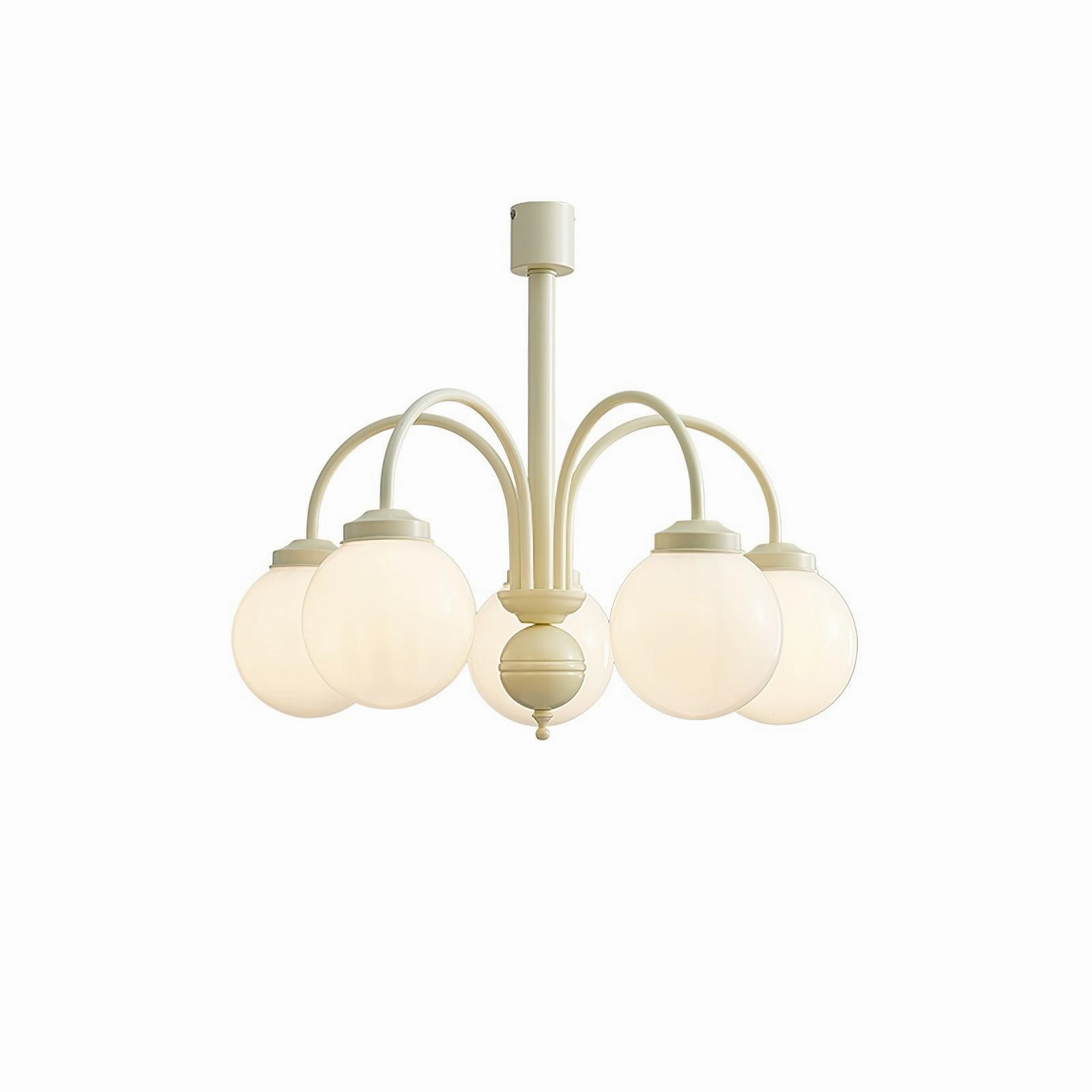 Cream Glass Sphere Chandelier