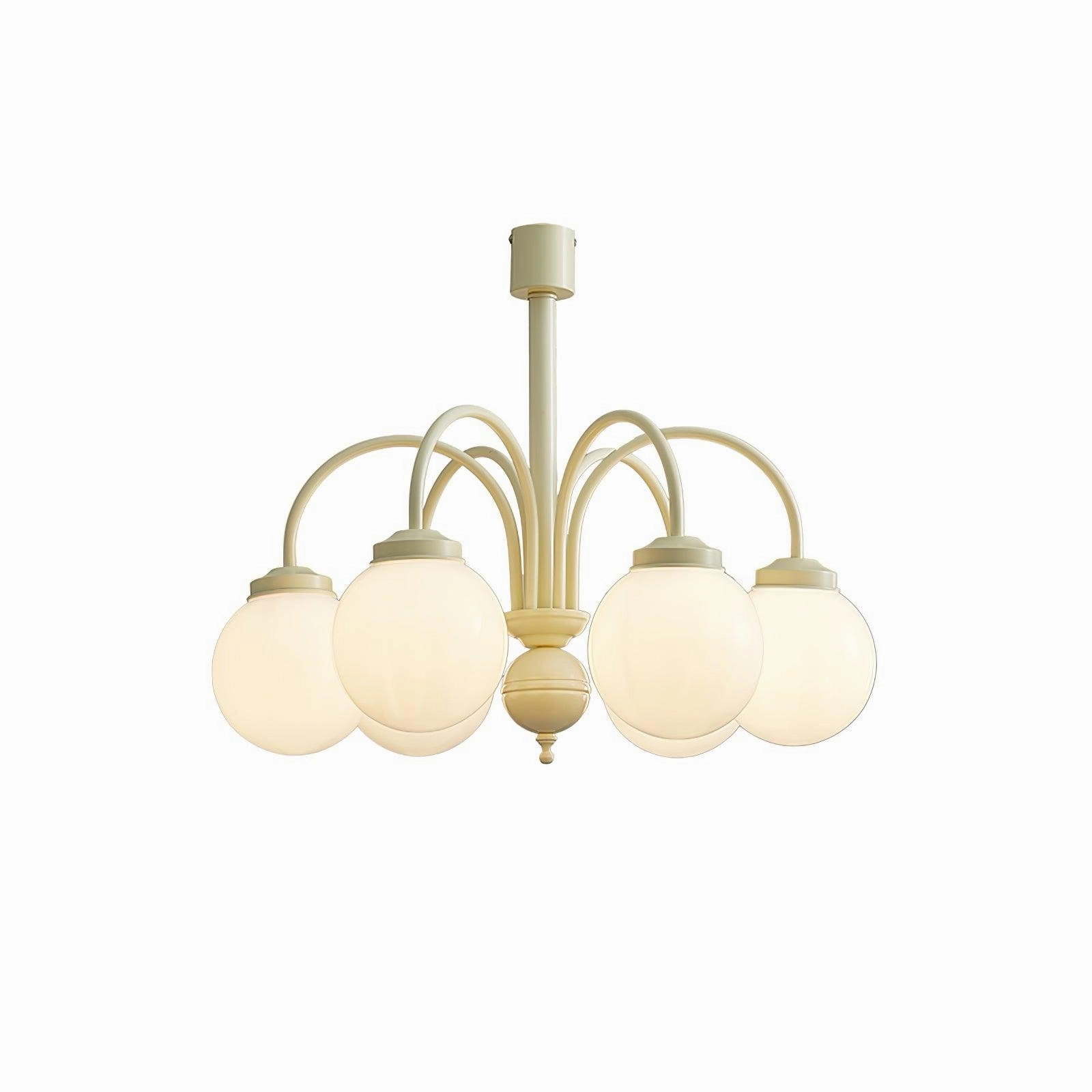 Cream Glass Sphere Chandelier
